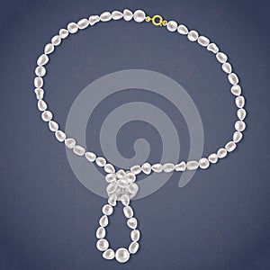 Freshwater Pearls Necklace with a loop.