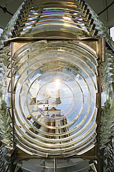 Fresnel Magnifying Lens Close Up Lighthouse Glass Rotating photo