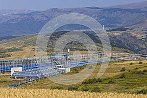 Fresnel-type thermodynamic concentration solar power plant in Llo, France photo