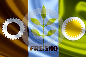 Fresno california flag illustration