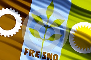 Fresno california flag illustration