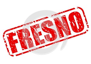 FRESNO red stamp text