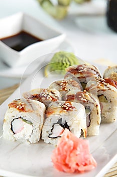 Frest and tasty sushi