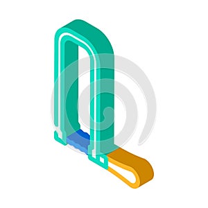 fret hand saw isometric icon vector illustration