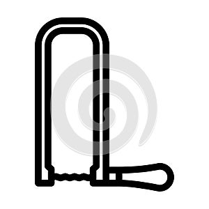 fret hand saw line icon vector illustration