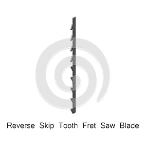 Fret saw blade icon, isometric 3d style