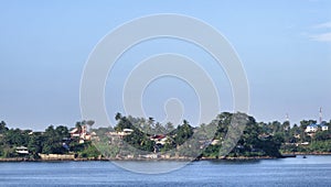 Fretown the harbour in sierra leone ,