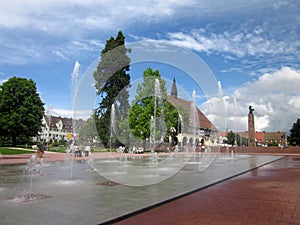 Freudenstadt, towncenter in old german city