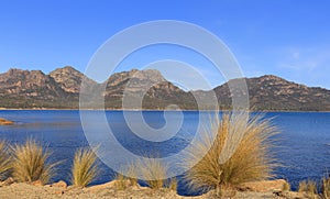 Freycinet Peninsular viewed across Coles Bay