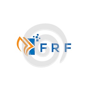FRF credit repair accounting logo design on white background. FRF creative initials Growth graph letter logo concept. FRF business