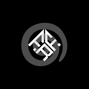 FRF letter logo design on black background. FRF creative initials letter logo concept. FRF letter design