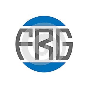 FRG letter logo design on white background. FRG creative initials circle logo concept. FRG letter design