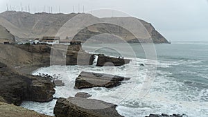 The friar\'s jump in Chorrillos Lima Peru