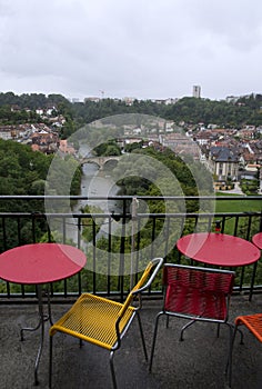 Fribourg colorful tables