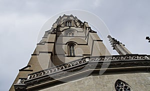 Fribourg Swiss Gothic cathedral exterior