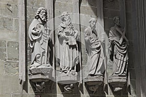 Fribourg Swiss Gothic cathedral exterior