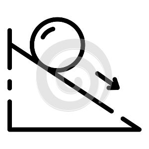 Friction force icon, outline style
