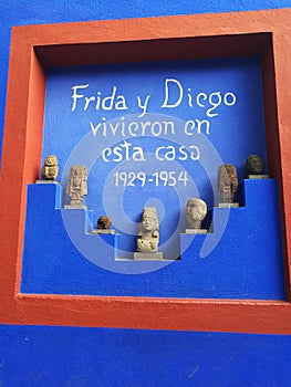 Frida Kahlo Diego Rivera art blue house photo