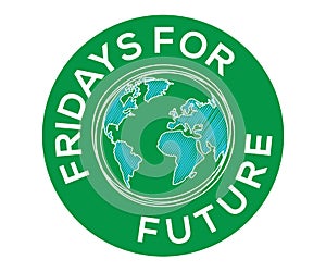 Fridays for future logo, Vector illustration