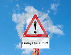 Fridays for Future Warn sign photo