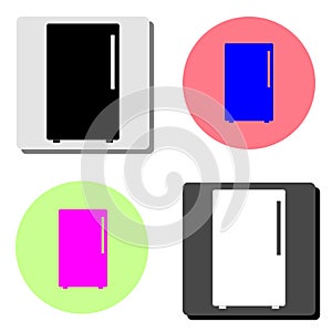 fridge freezer refrigerator condenser. flat vector icon