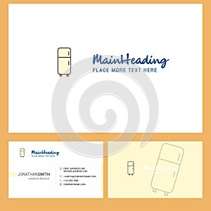 Fridge Logo design with Tagline & Front and Back Busienss Card Template. Vector Creative Design