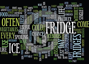 Fridges A Brief History On How They Have Evolved Word Cloud Concept