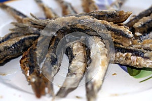 Fried anchovies