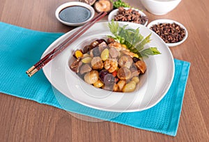 Fried assorted five kind of Chinese nuts