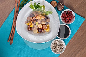 Fried assorted five kind of Chinese nuts