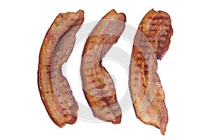 Fried bacon rashers photo