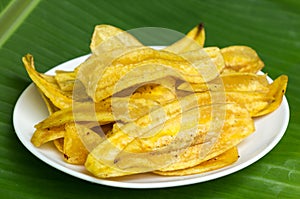 Fried banana chips.