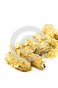 Fried Banana (Pisang Goreng) isolated on white background.