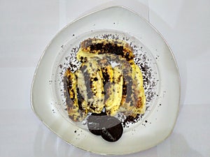 Fried Banana with Topping Oreo
