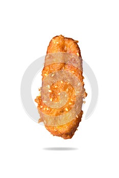 Fried bananas isolated on white background, Kluay Tod - Thai dessert