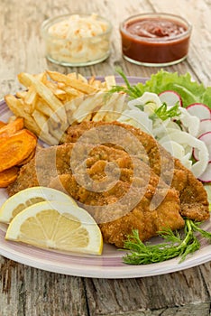 Fried beef cutlets