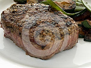Fried beef steak photo