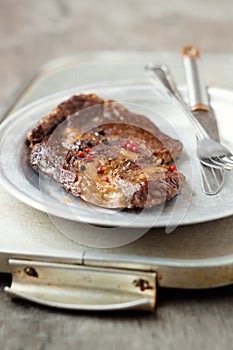 Fried beef steak