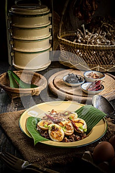 Fried boiled egg with tamarind sauce (Son-in-law Eggs