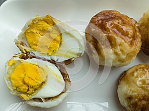 Fried boiled eggs in Thai food are called son-in-law& x27;s eggs.