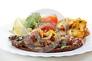 Fried and boiled octopus recipe