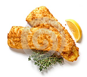 fried breaded fish fillets