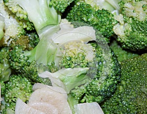 Fried broccoli and garlic
