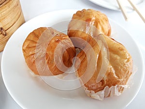 Fried Bun Chinesse Dimsum with Pork Meat Filling