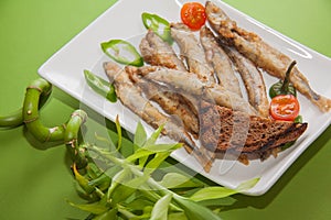 Fried capelin