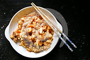 Fried carrot cake or Cai Tau Kueh, Malaysia popular delicacy