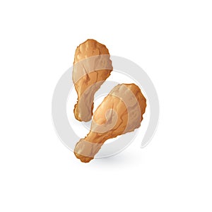 fried chicken drumsticks. Vector illustration decorative design