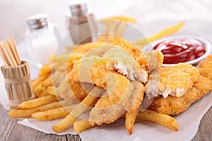 Fried chicken, fast food