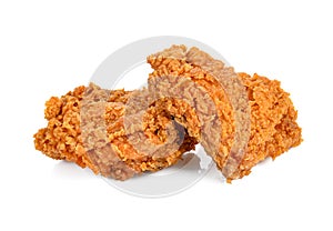 Fried chicken isolated on white