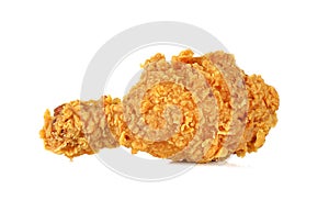 Fried chicken isolated on the white background